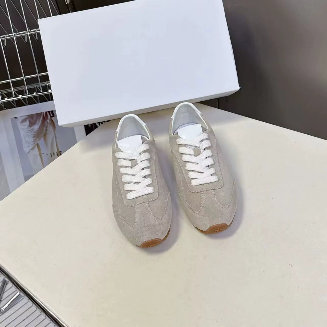 Chaussures Agan rétro de haute qualité à semelle plate en cuir véritable