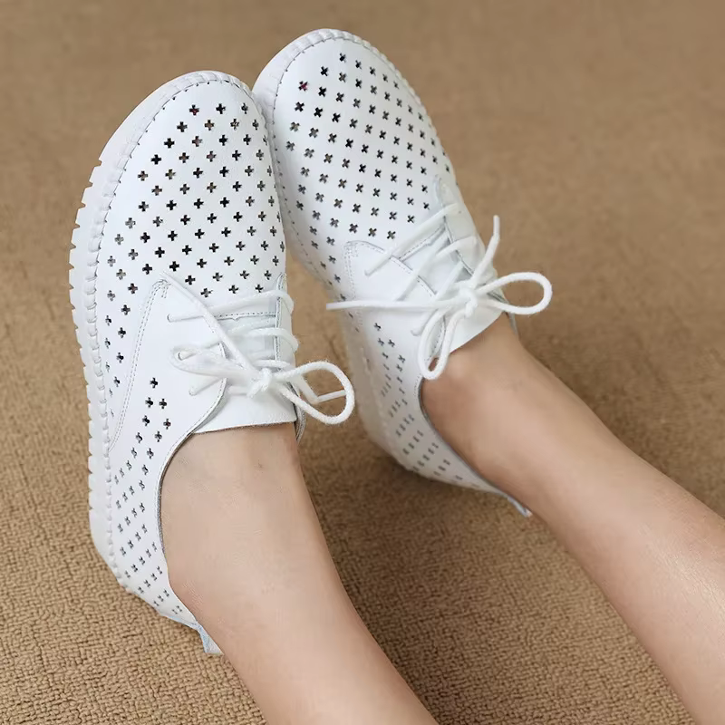 2021 été baskets femmes plate-forme chaussures femme en cuir véritable marche sandales plates