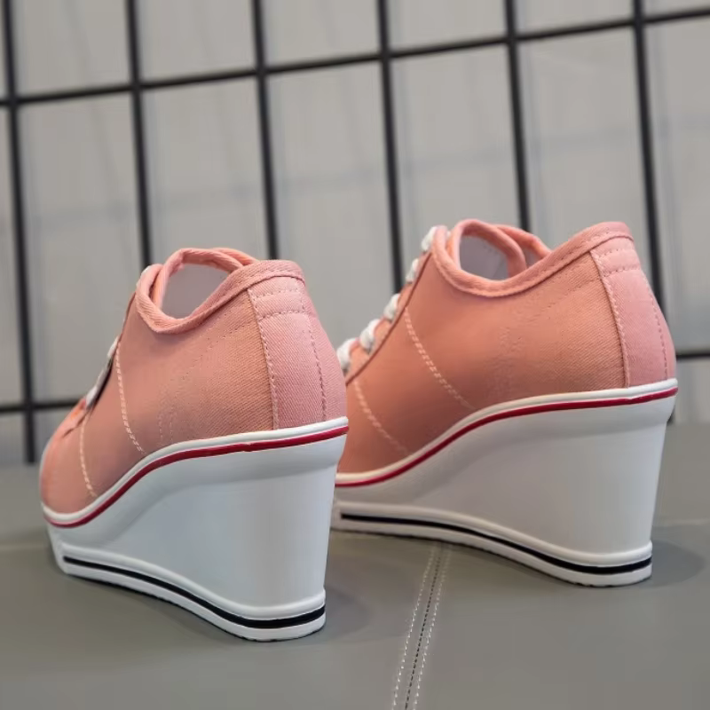Chaussures femmes nouvelle femme toile compensée vulcaniser
