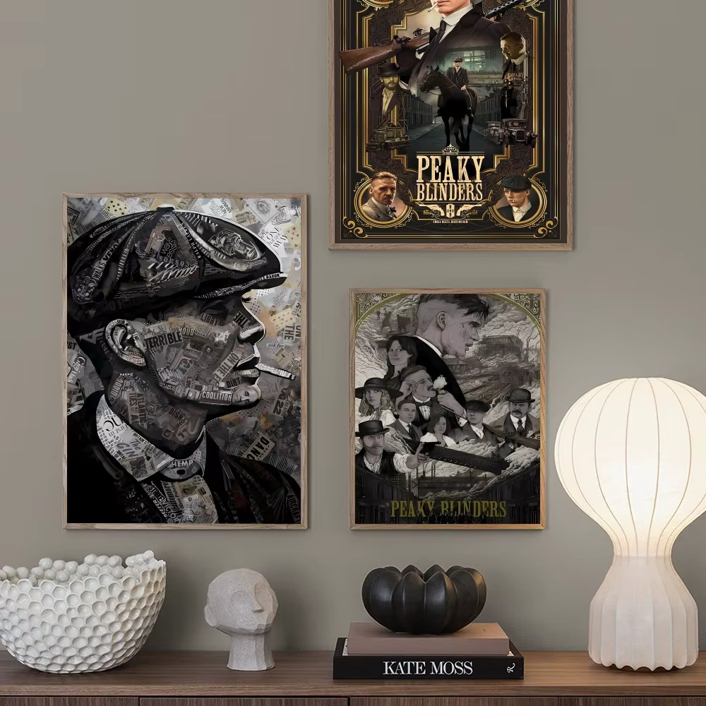 Affiche en papier imprimé Tommy Shelby Peaky Blinders, 1 pièce, maison, salon, chambre à coucher, entrée, Bar, Restaurant, café, peinture artistique, décoration