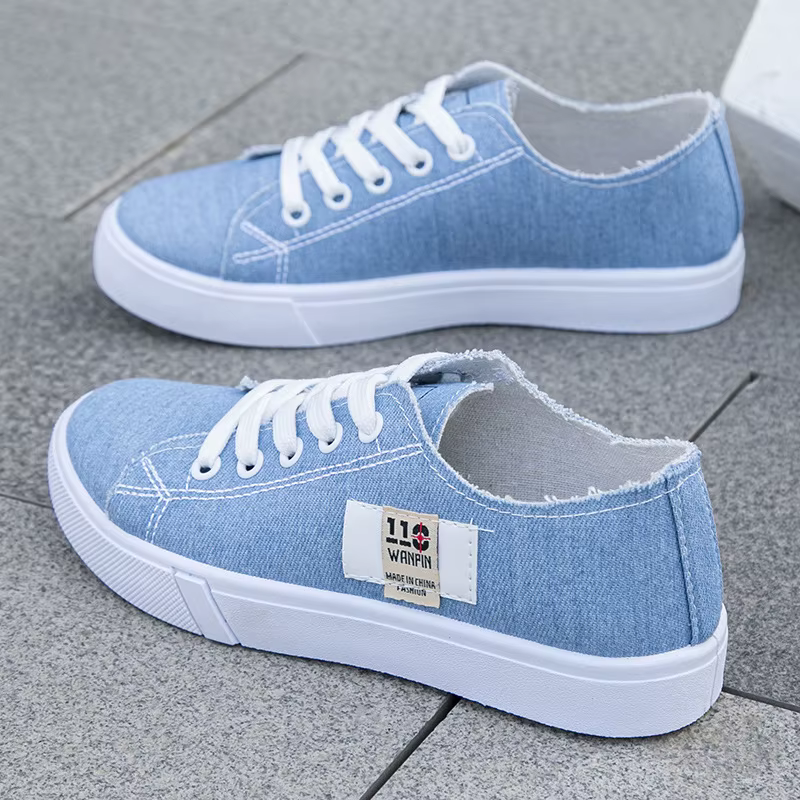 Baskets Basses en Denim pour Femme