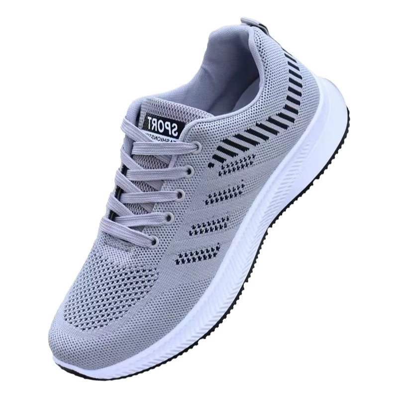 Chaussures de course légères et respirantes pour hommes, nouveau style printemps, sportives et décontractées, bout rond, maille, semelle souple, chaussures de course légères