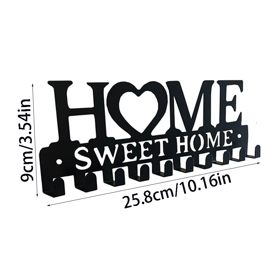 Porte-clés mural décoratif pour la maison, support de rangement artistique, patère pour manteaux, entrée