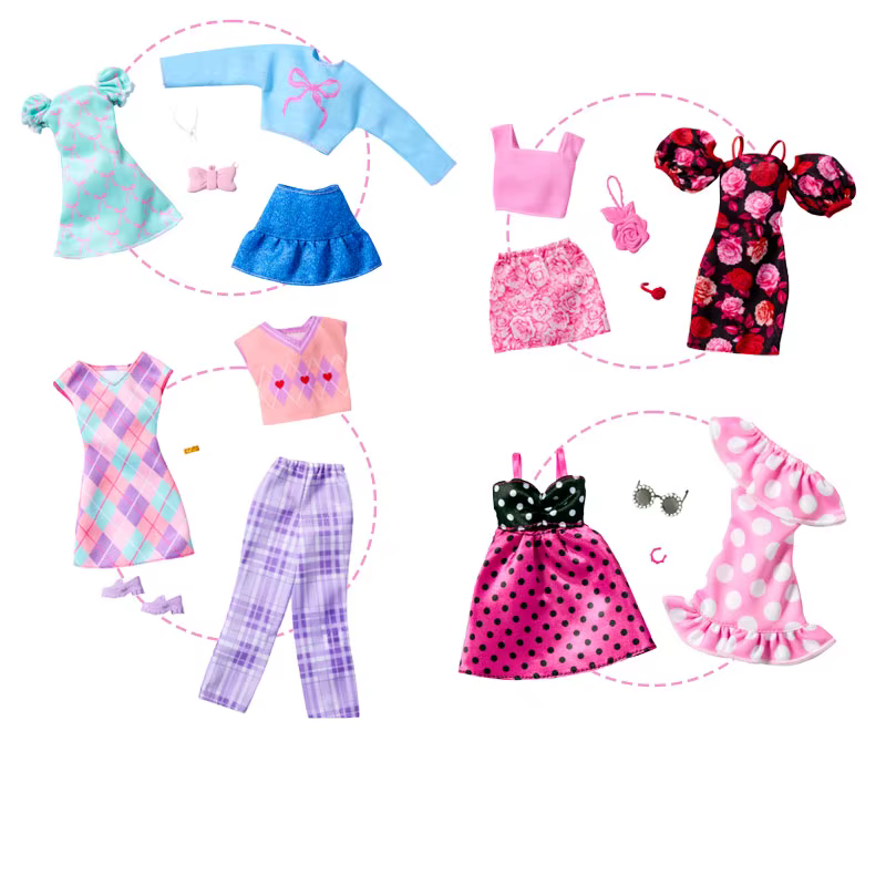 Pour Barbie garde-robe vêtements poupée vacances mode robes sacs chaussures accessoires ensembles à langer fille princesse habiller jouets cadeaux