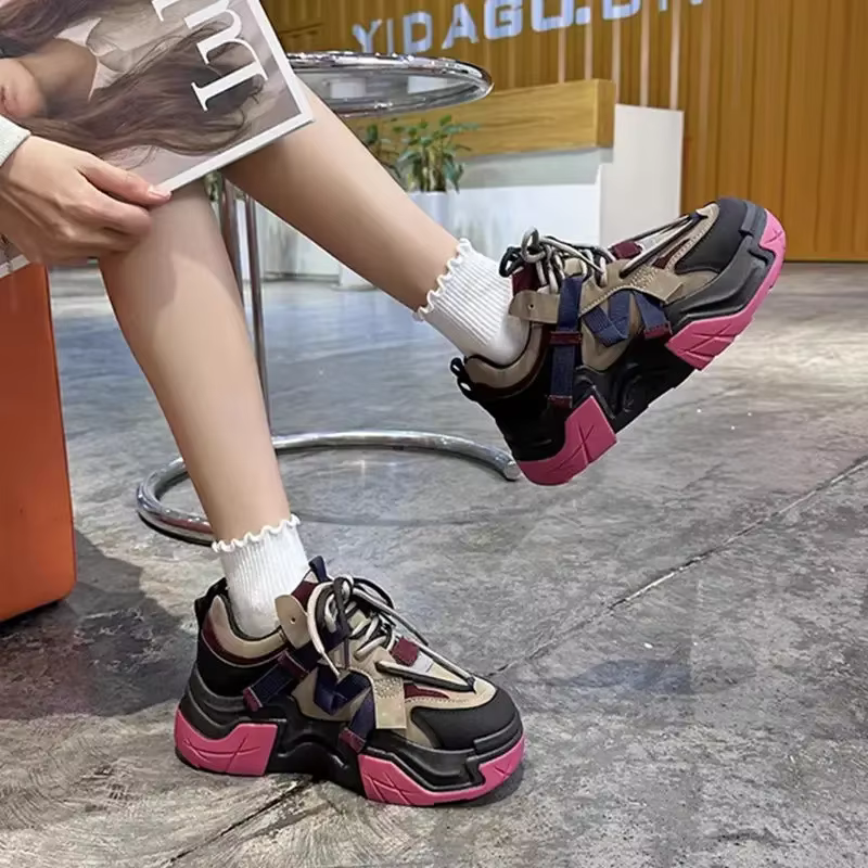 Baskets femme chaussures haute sur plate-forme sport athlétique printemps automne