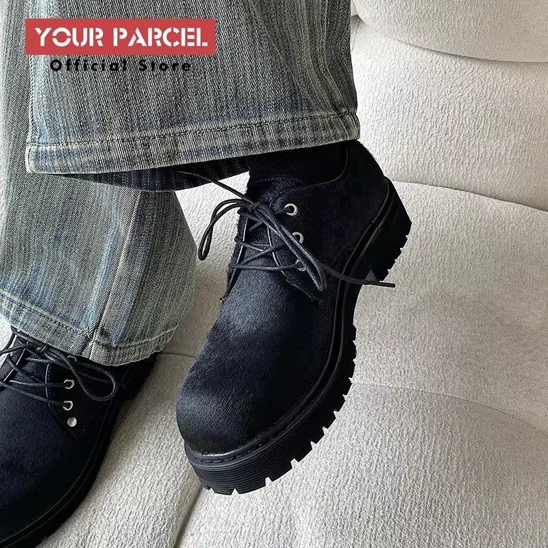 Chaussures provoqué formelles en cuir véritable à l'offre elles épaisses pour hommes