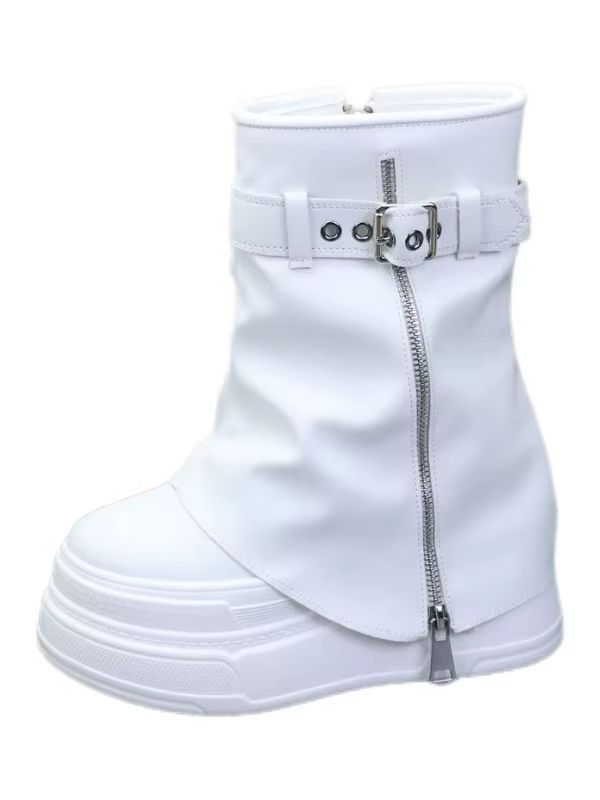 Bottes hautes à talon caché de 12cm pour femmes