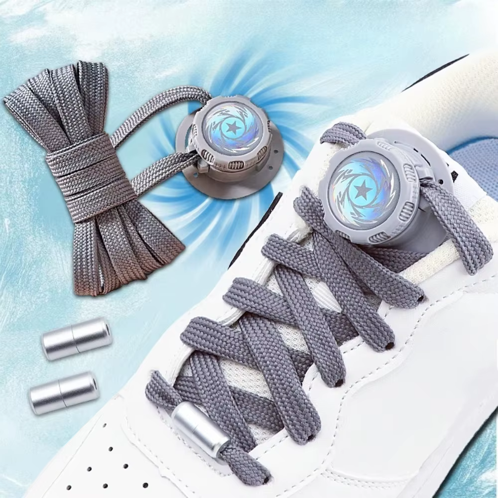 1 Paire de Lacets Automatiques Sans Nœuds avec Boucle Pivotante pour Baskets