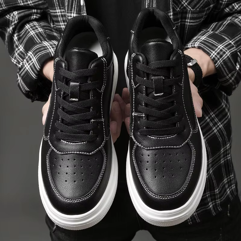 Chaussures d'ascenseur rehaussantes en cuir véritable pour hommes