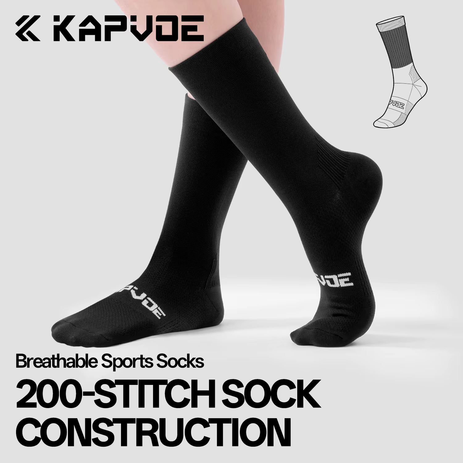 Chaussettes de cyclisme Kapvoe 2026