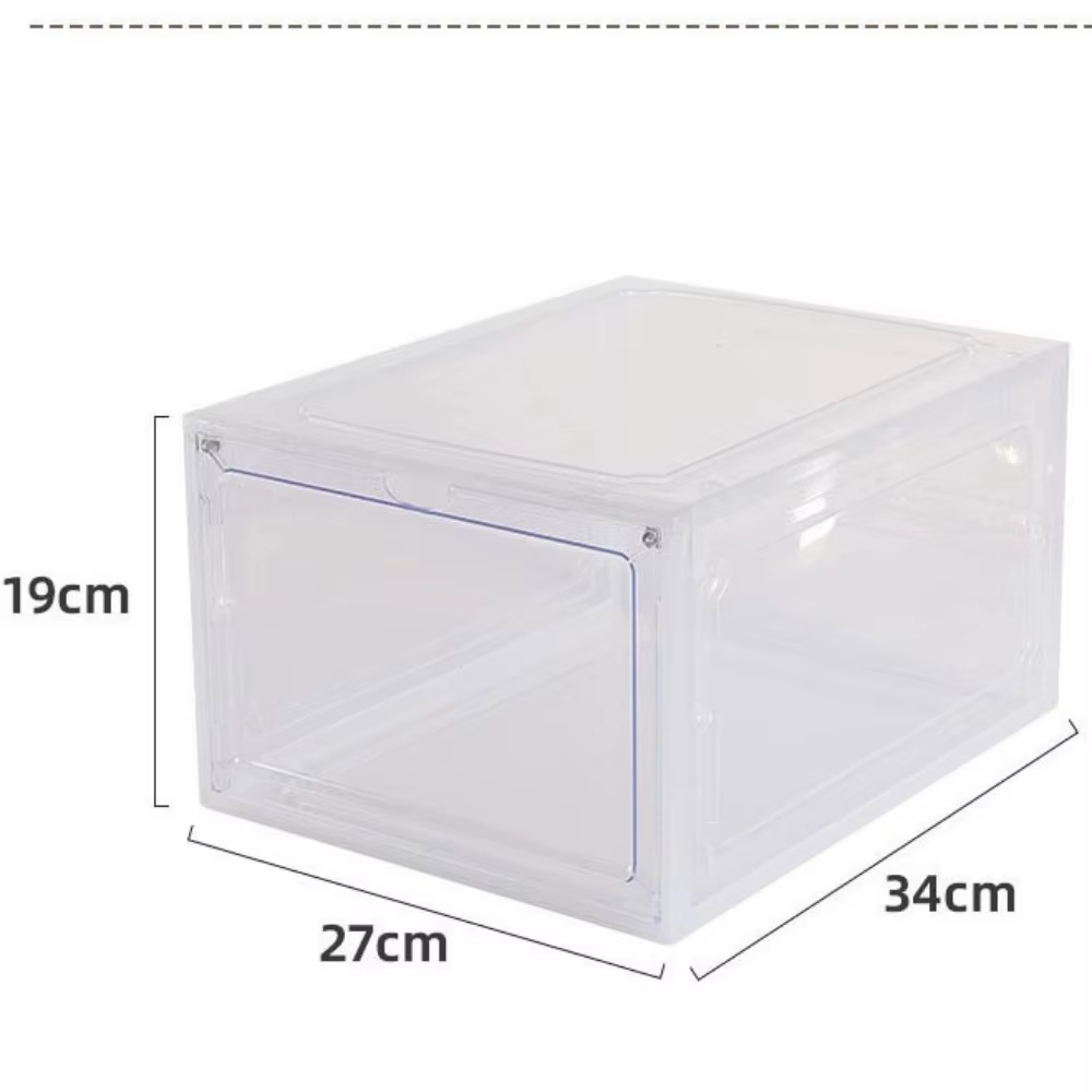 Nouvelle boîte à chaussures de basket-ball transparente avec aspiration