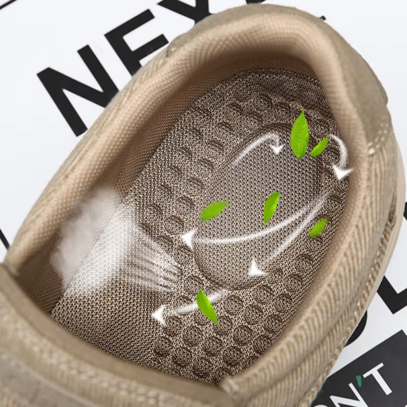 Chaussures décontractées pour hommes mocassins respirants en toile