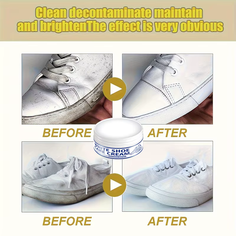 Crème à polir les chaussures blanches - Convient pour le nettoyage