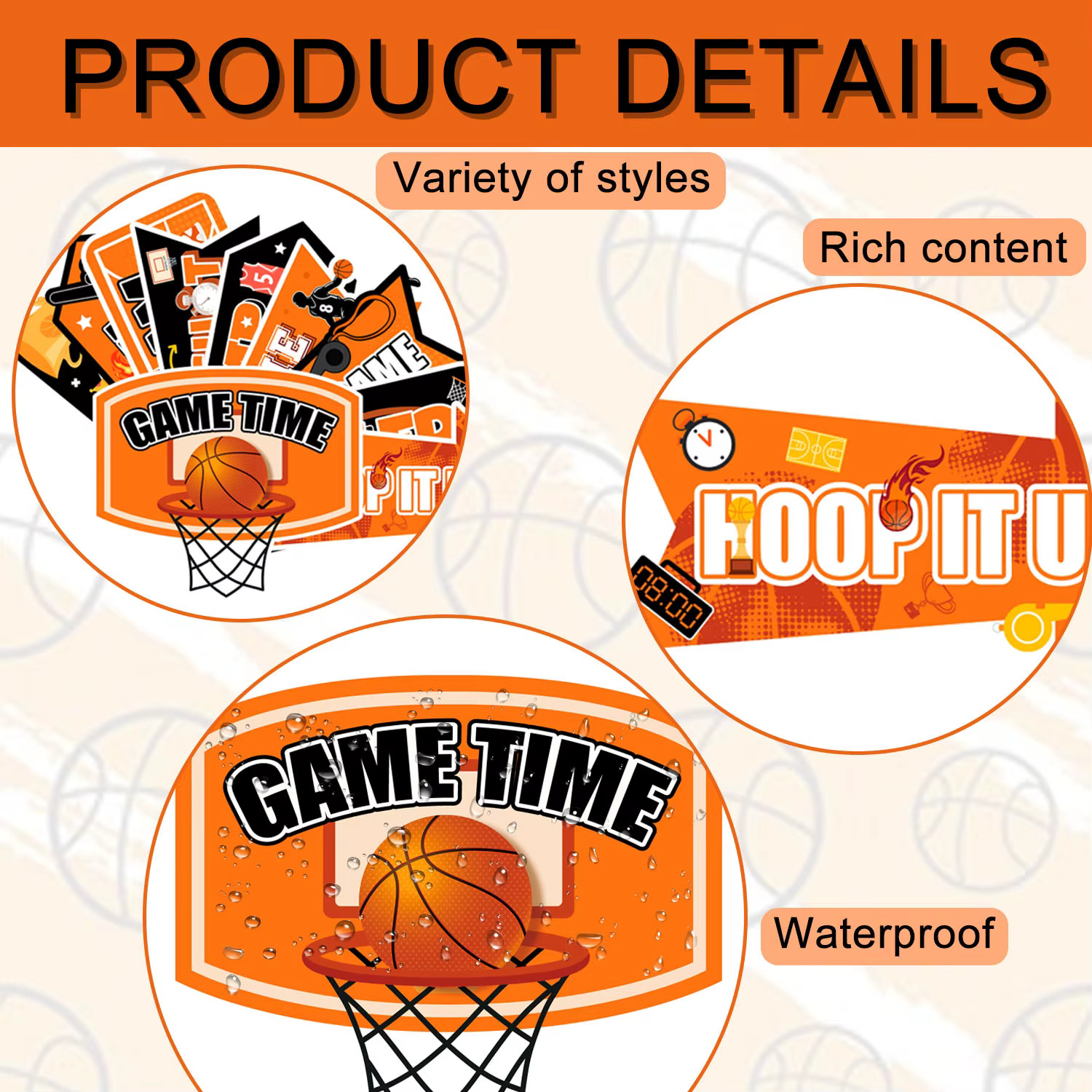 20 Panneaux de Décoration pour Fête de Basketball, Décorations de Jardin pour Fête de Basketball, Panneaux de Décoration pour Fête de Basketball