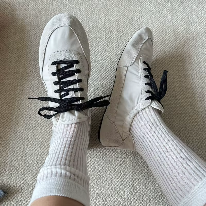 Baskets en cuir véritable pour femmes