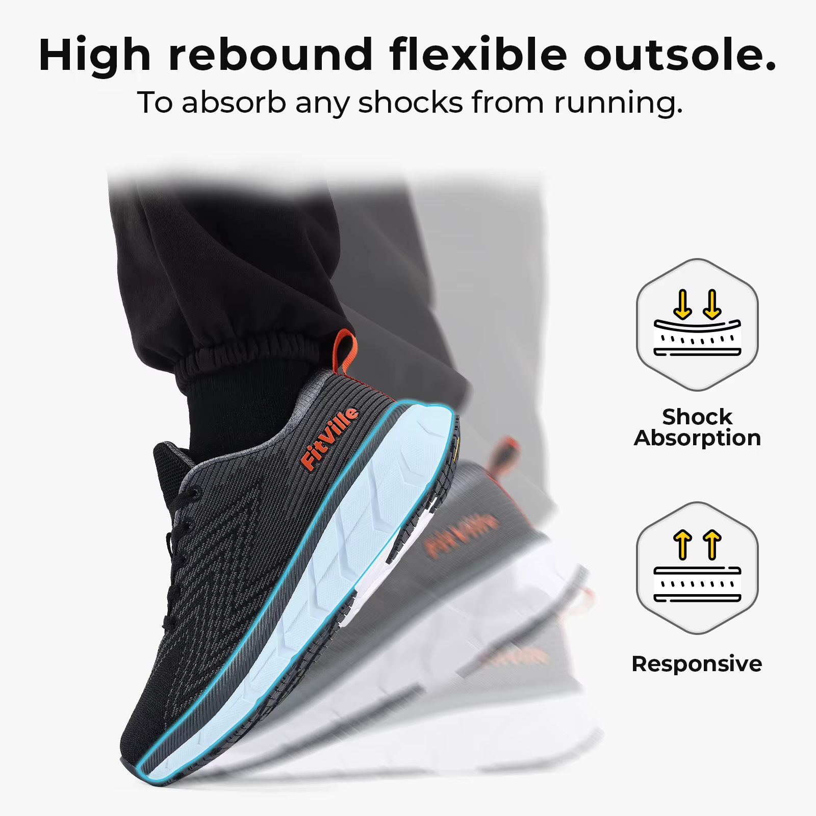 Chaussures pour hommes boîte à bout large rembourré largeur extra
