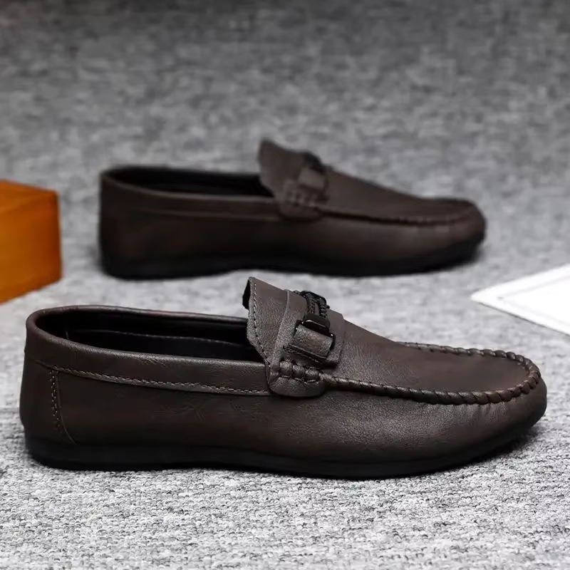 Semelle épaisse hommes chaussures décontractées plate-forme mocassins de bureau