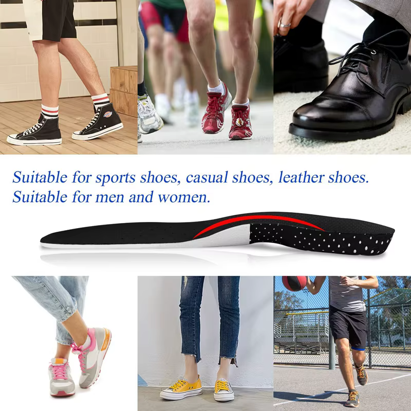 Semelles intérieures de sport absorbant les chocs pour hommes et femmes