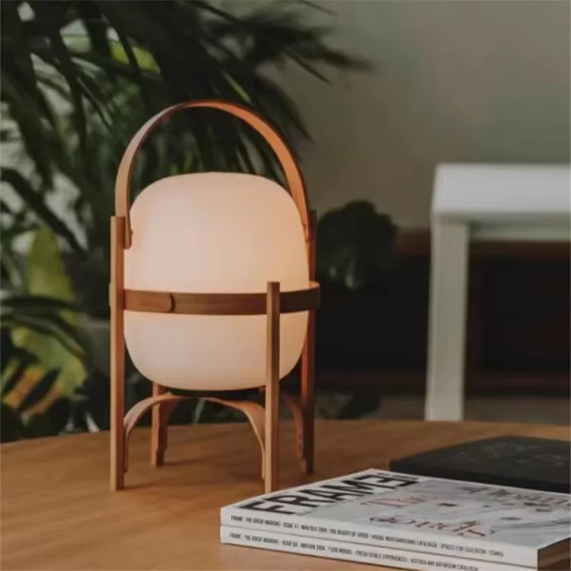 Lampe de table LED en bois Wabi Sabi, abat-jour en verre minimaliste pour bureau, chambre à coucher, chevet, salon, lecture, décoration intérieure, lampe sur pied