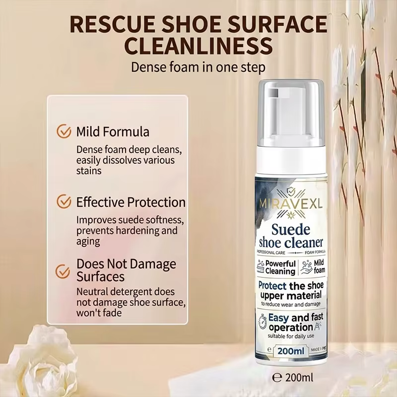 Kit de Nettoyage pour Chaussures en Daim SIKEZHAN : Mousse Nettoyante Puissante
