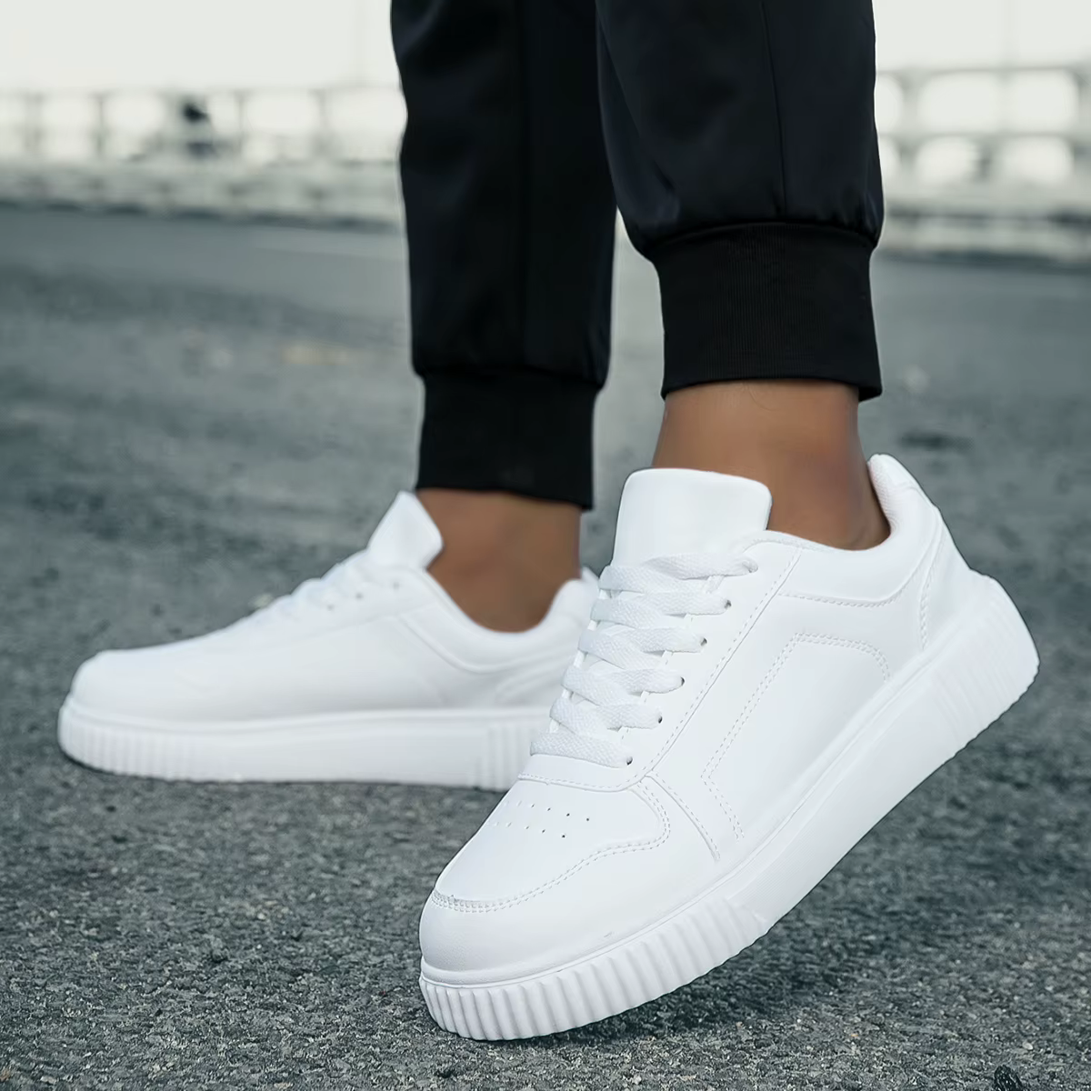 YRZL femmes baskets automne blanc chaussures léger semelle épaisse antidérapant Skatebaord