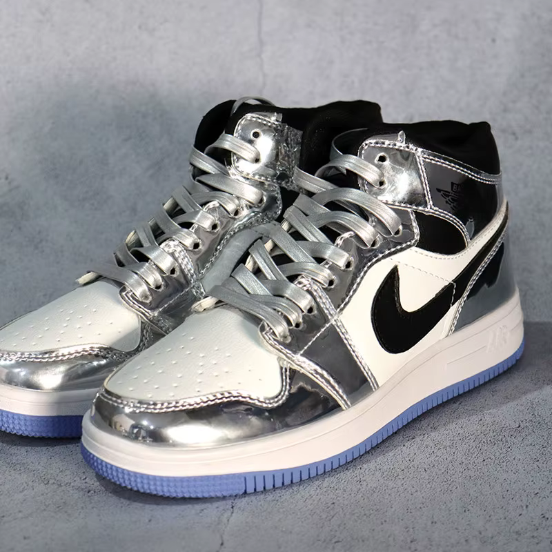 Lacets créatifs en cuir souple microfibre Laser argent or 120/140/160 cm femmes hommes sport chaussures de basket-ball