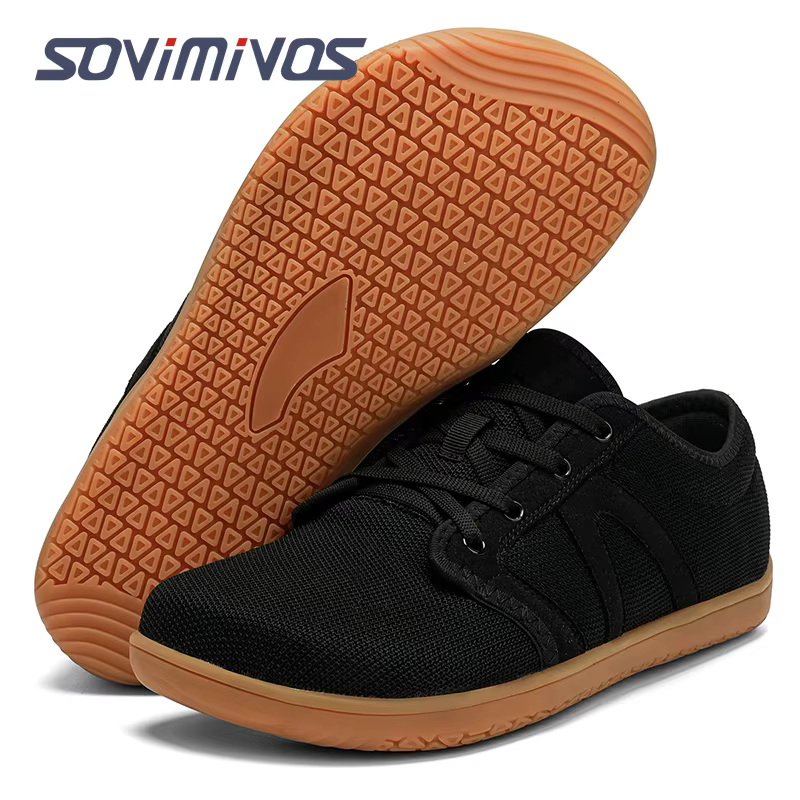 Chaussures pieds nus pour hommes Zero Drop minimaliste course à bout large boîte chaussure Tennis