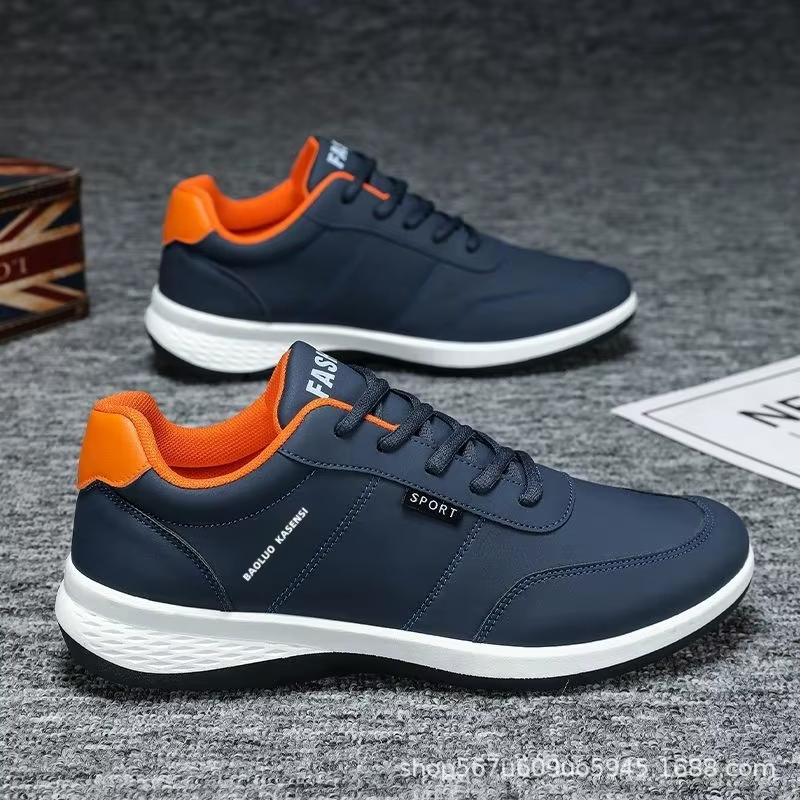 Chaussures de sport pour hommes en cuir épais