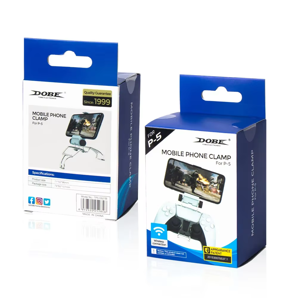 Pour contrôleur PS5 DualSense accessoires pince de téléphone portable support de pince support de montage de poignée de téléphone intelligent réglage de l'angle