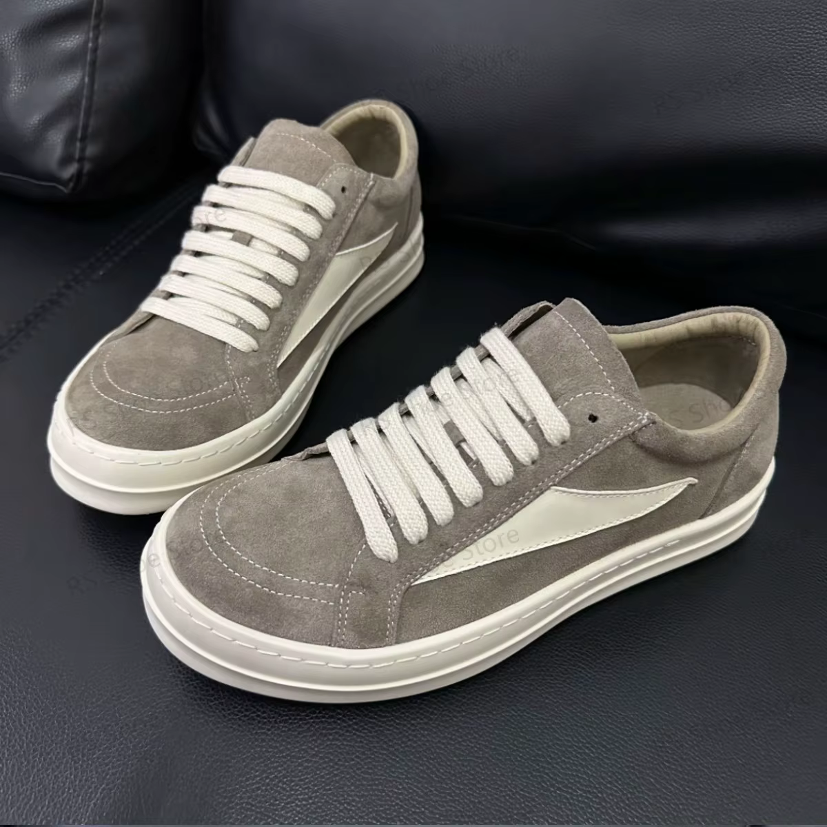 Ro Classic Designer Sneaker Low Top Shoe Women Brown Suede Shoes Leather Casual
