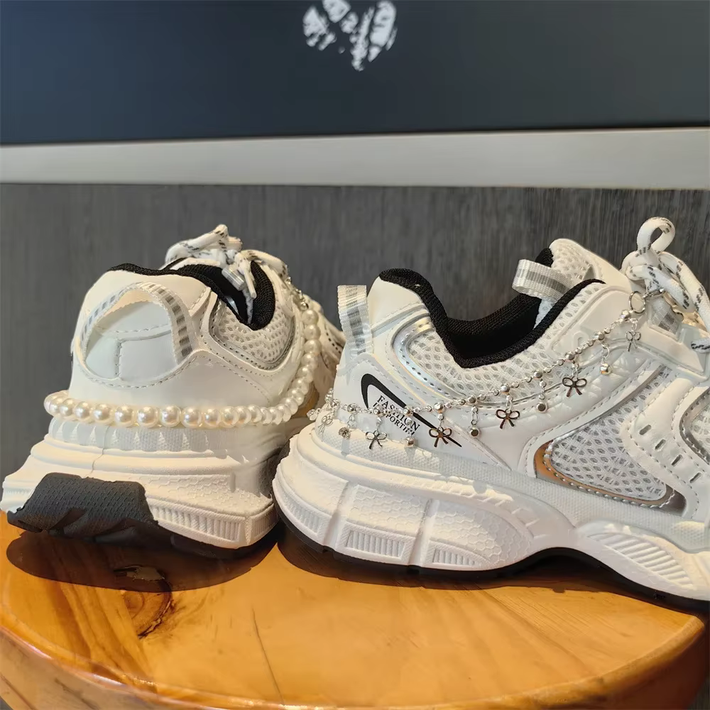 Chaîne de chaussures en métal strass étoiles coeurs nœud pendentif femmes