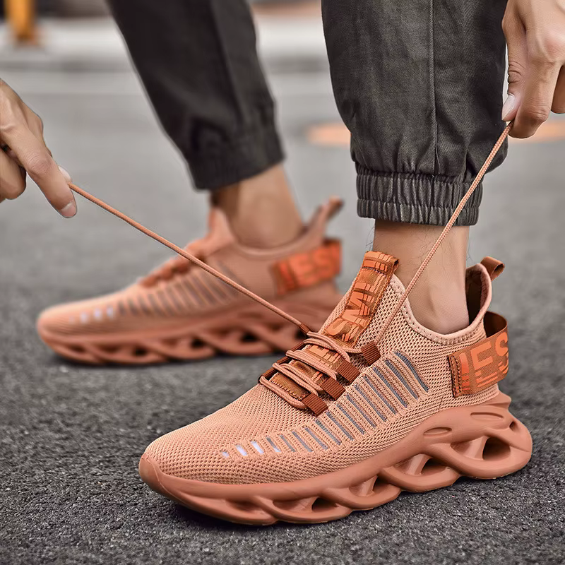 Chaussures de course pour hommes baskets respirantes confort semelle souple Tenis