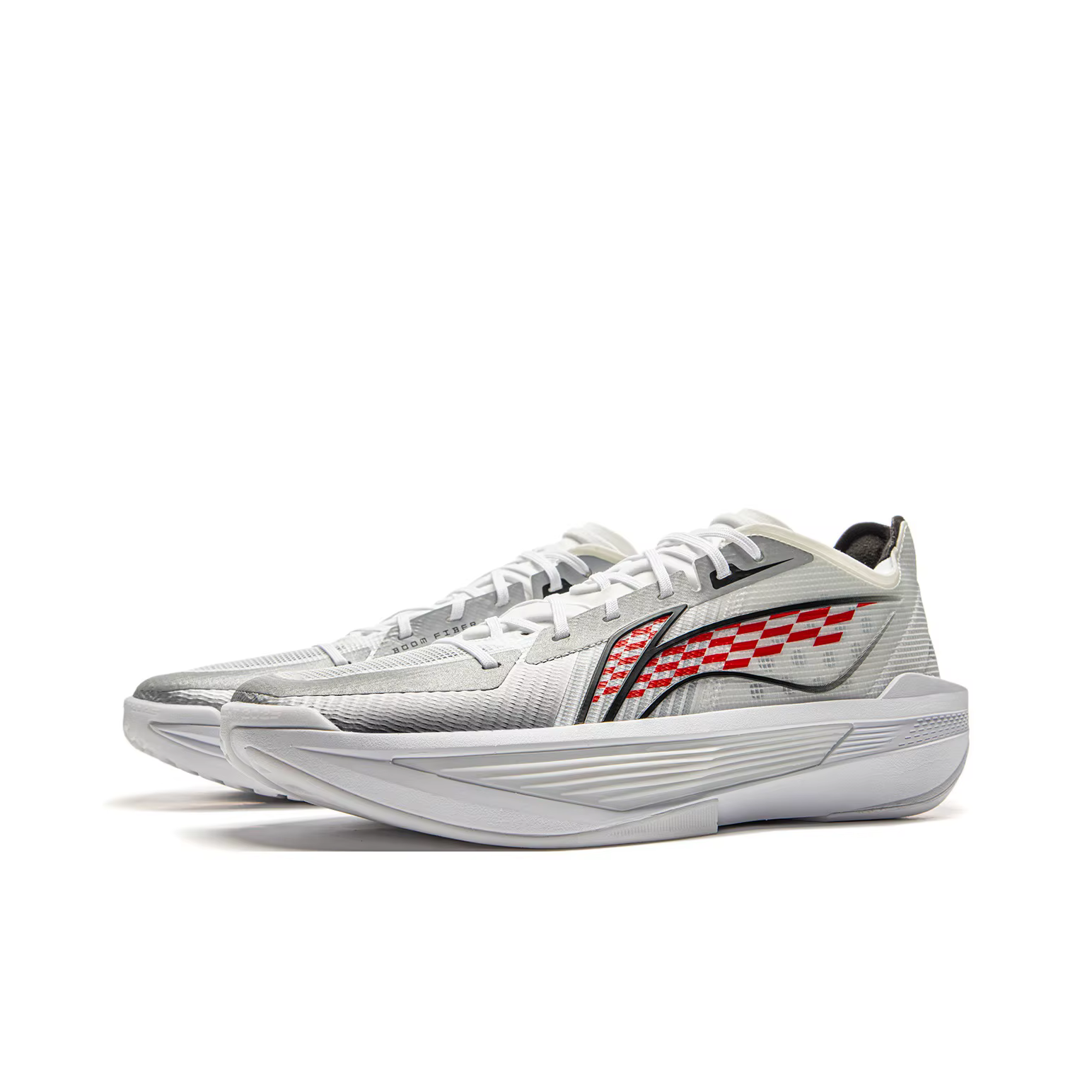 Li Ning ULTRALIGHT Chaussures de basket-ball basses pour hommes blanches ABAV007-4