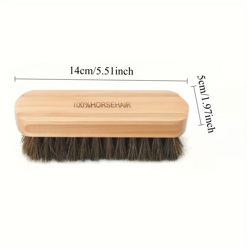 Brosse à chaussures en crin de cheval