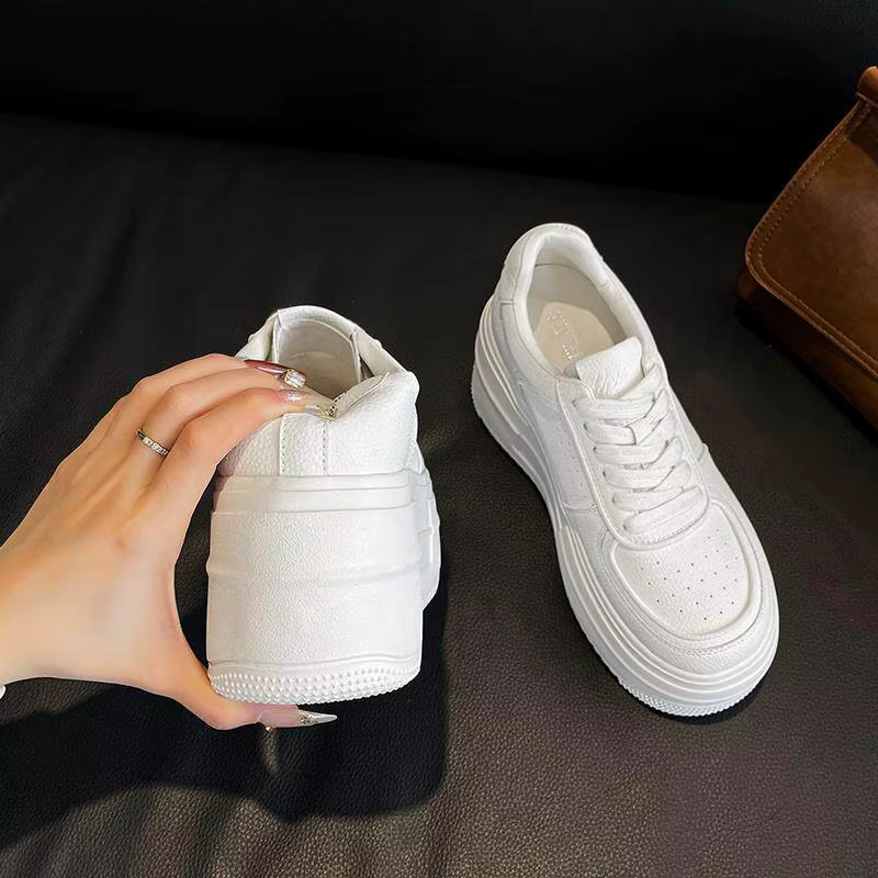 Baskets plates décontractées pour femmes avec semelle épaisse de 10 cm
