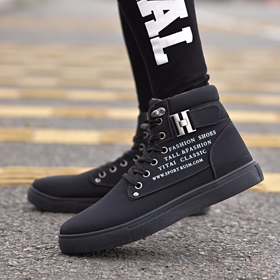 Nouveauté hommes chaussures hautes décontractées printemps/automne baskets