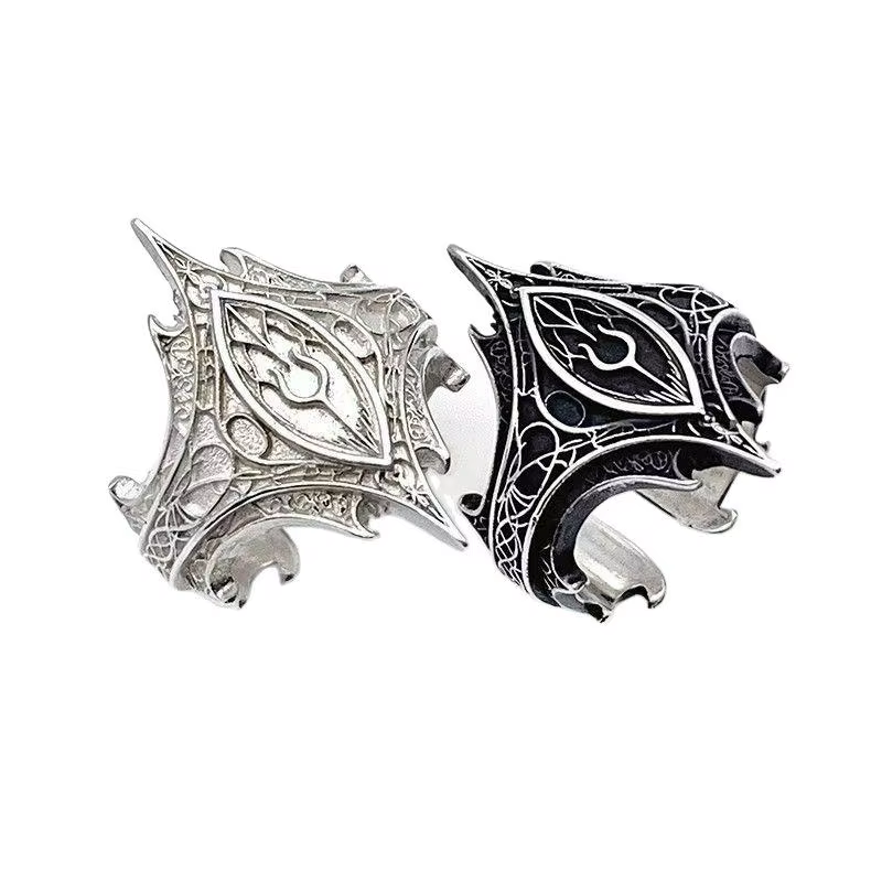 Bague ouverte de Style gothique pour hommes et femmes, motif irrégulier Vintage personnalisé, bijoux, accessoires de fête, cadeau