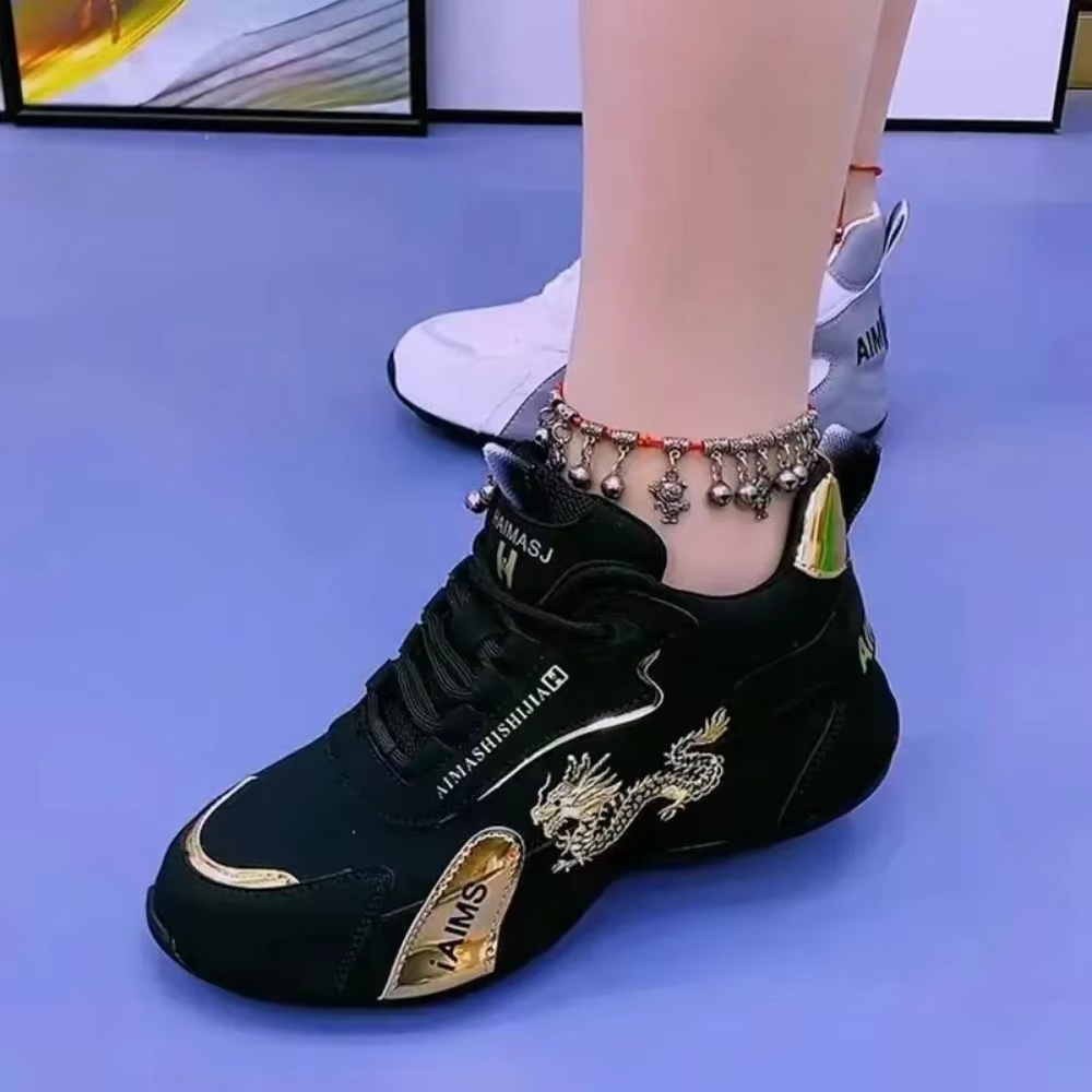Baskets de Styliste en Cuir pour Femme