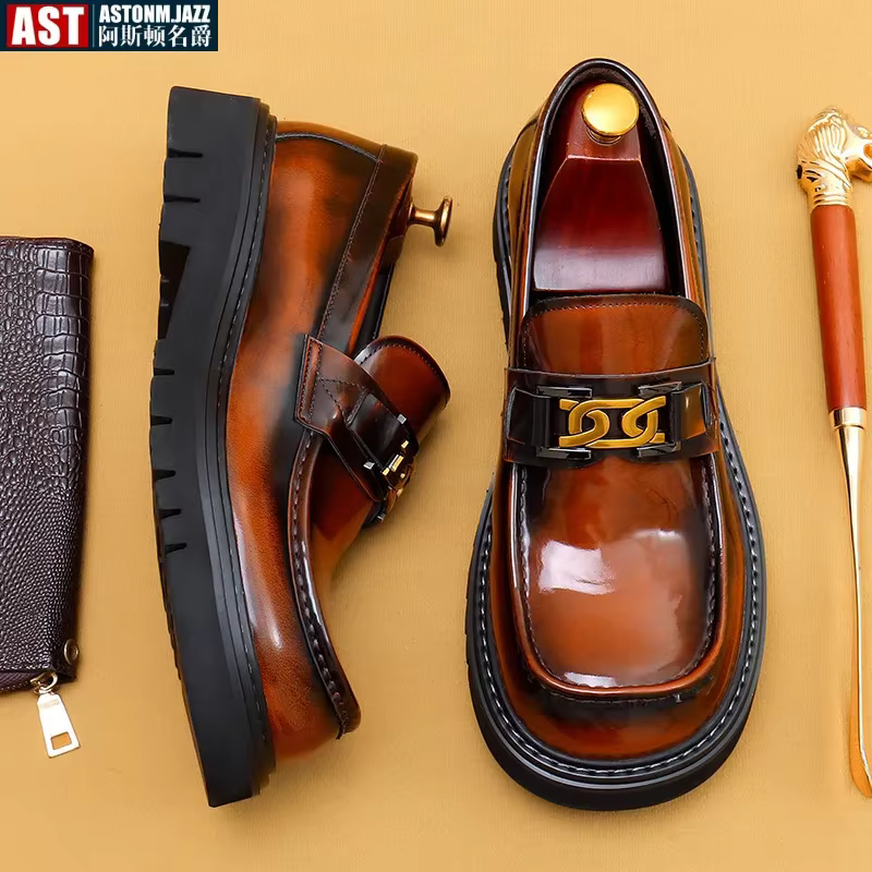 Mocassins classiques en cuir véritable pour hommes