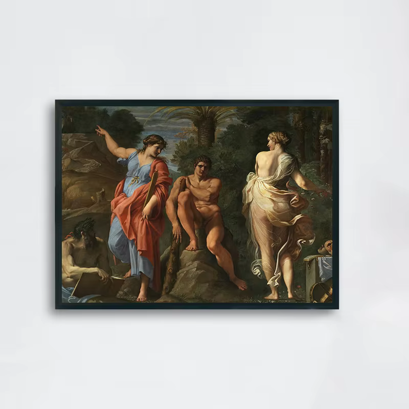 Affiche de mythologie grecque classique de la Renaissance rétro, Art chrétien, œuvres célèbres, peinture à l'huile sur toile, décoration murale d'église de musée