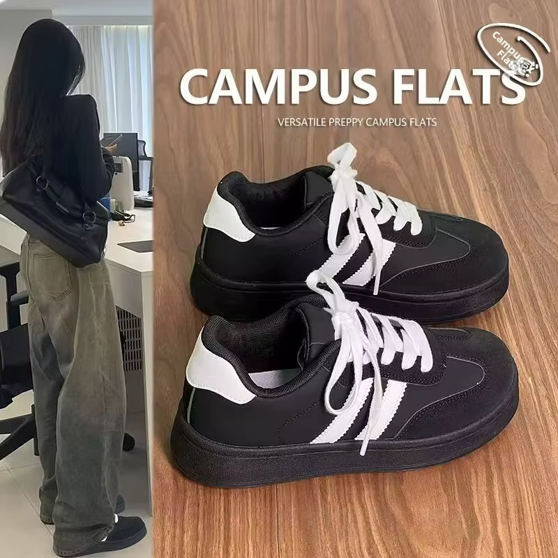 Chaussures décontractées noires Dequn pour femmes