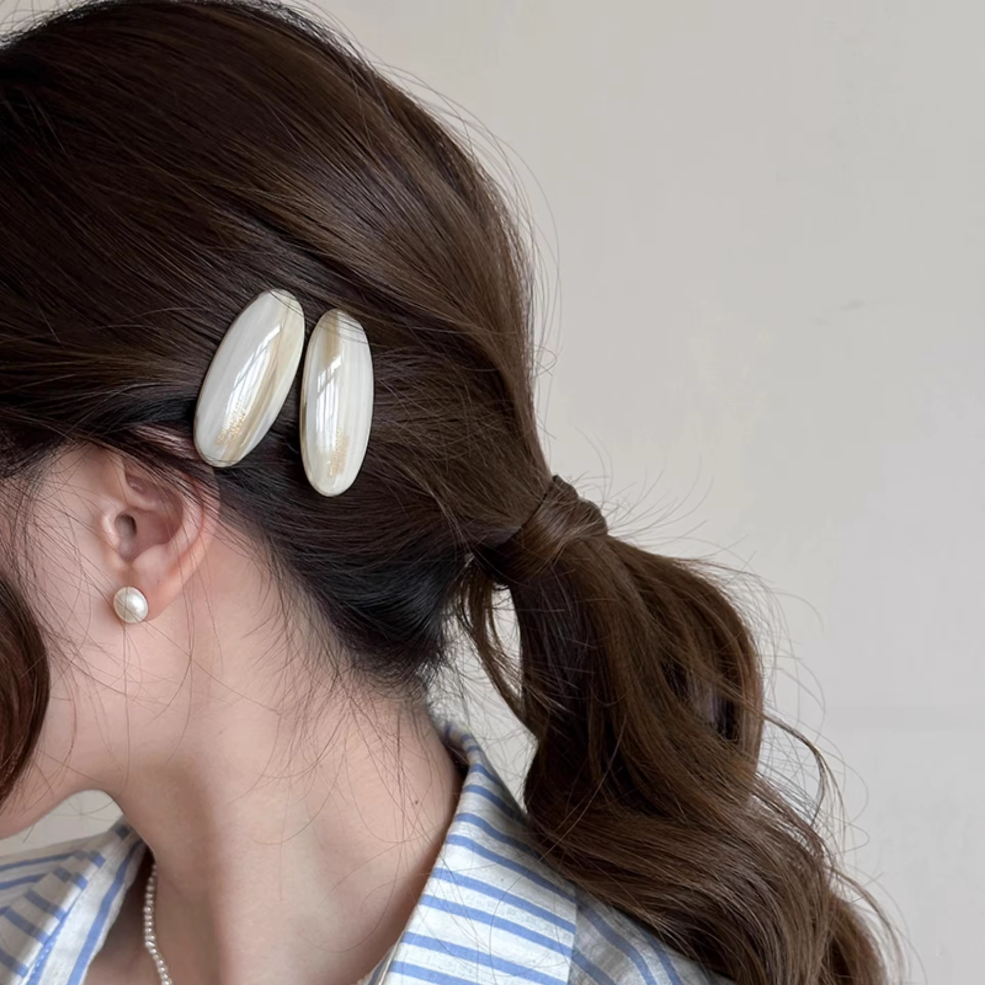 Barrettes elliptiques en acétate pour femmes et filles, petites griffes françaises, Clips latéraux tendance, épingle à cheveux, accessoires pour cheveux
