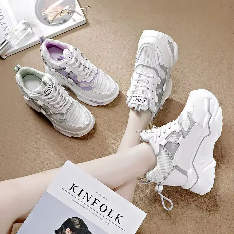 Baskets femmes chaussures de sport plate-forme maille respirant vulcanisé chaussure coin décontracté confort femme été Zapatos Mujer2024