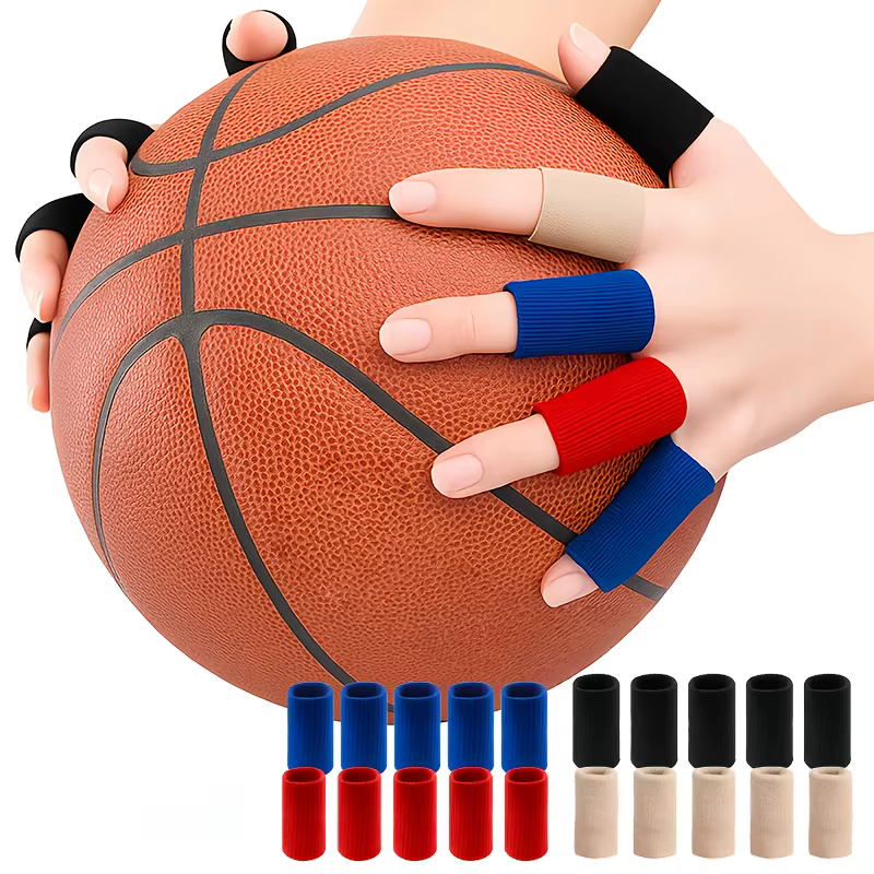 10 manchons de doigts, manchons de compression des doigts, haute élasticité et respirants, doux et confortables, basket-ball, festival sportif