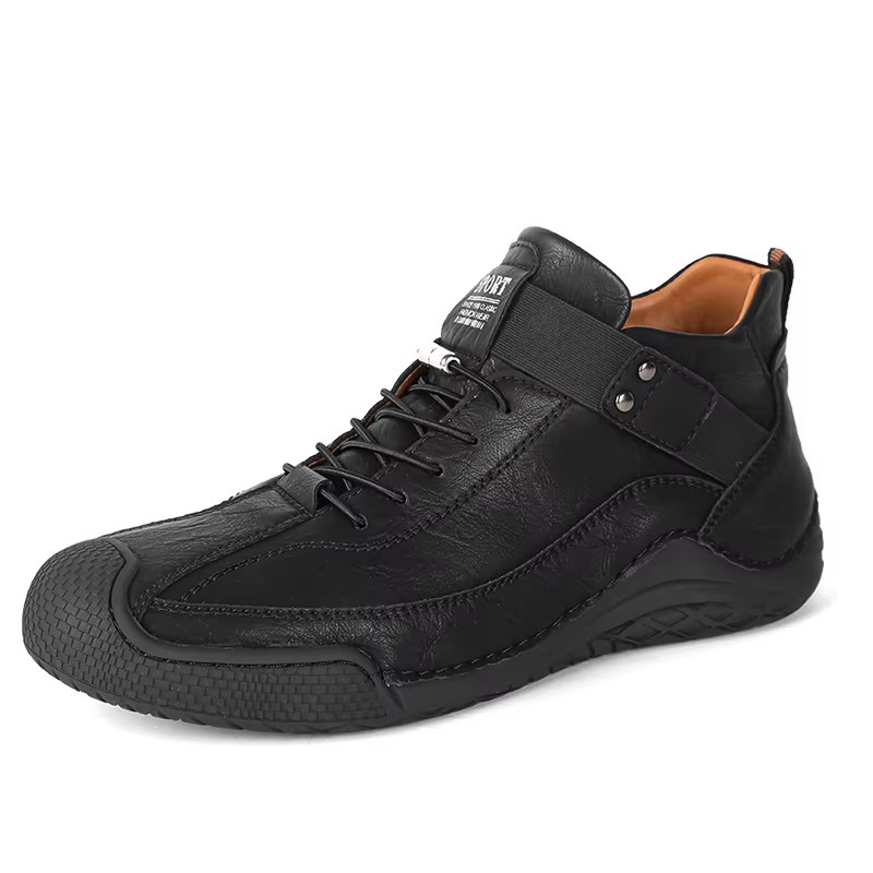 Bottes décontractées en cuir cousues à la main pour hommes