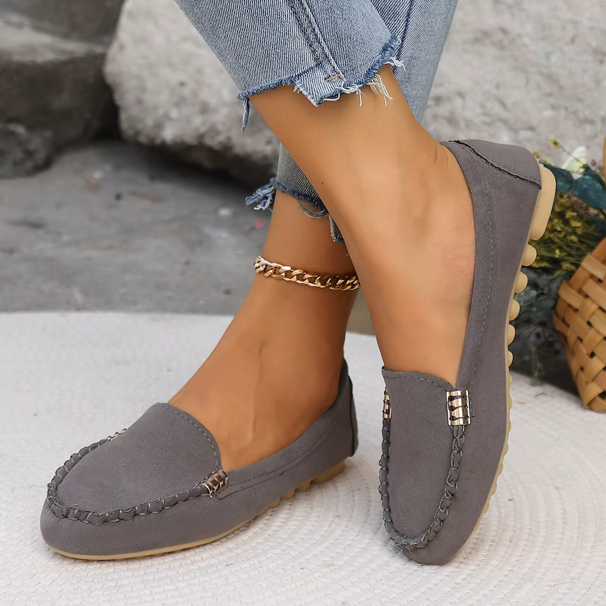 2025 femmes chaussures sans lacet mocassins pour ballerines