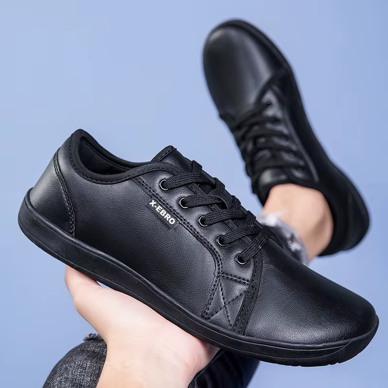 Oiaano bout large hommes chaussures minimalistes baskets confortables en cuir