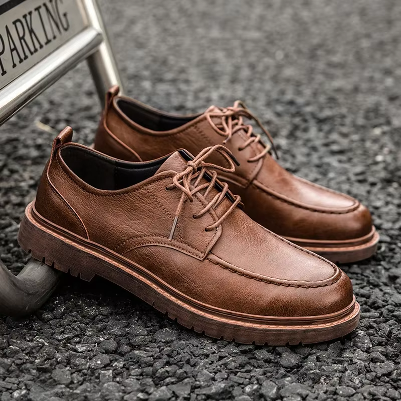 Automne nouveaux hommes en cuir décontraï chaussures richelieu luxueux
