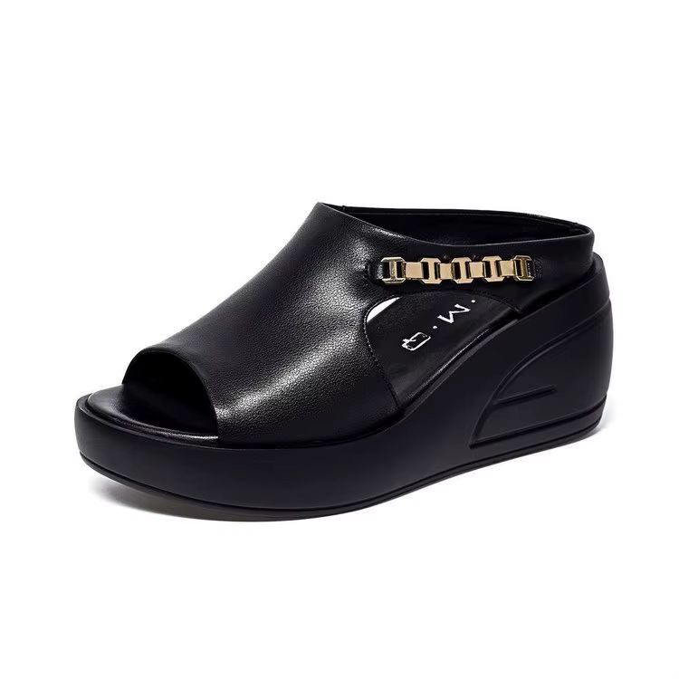 Chaussures pour femmes à bout ouvert à plateforme