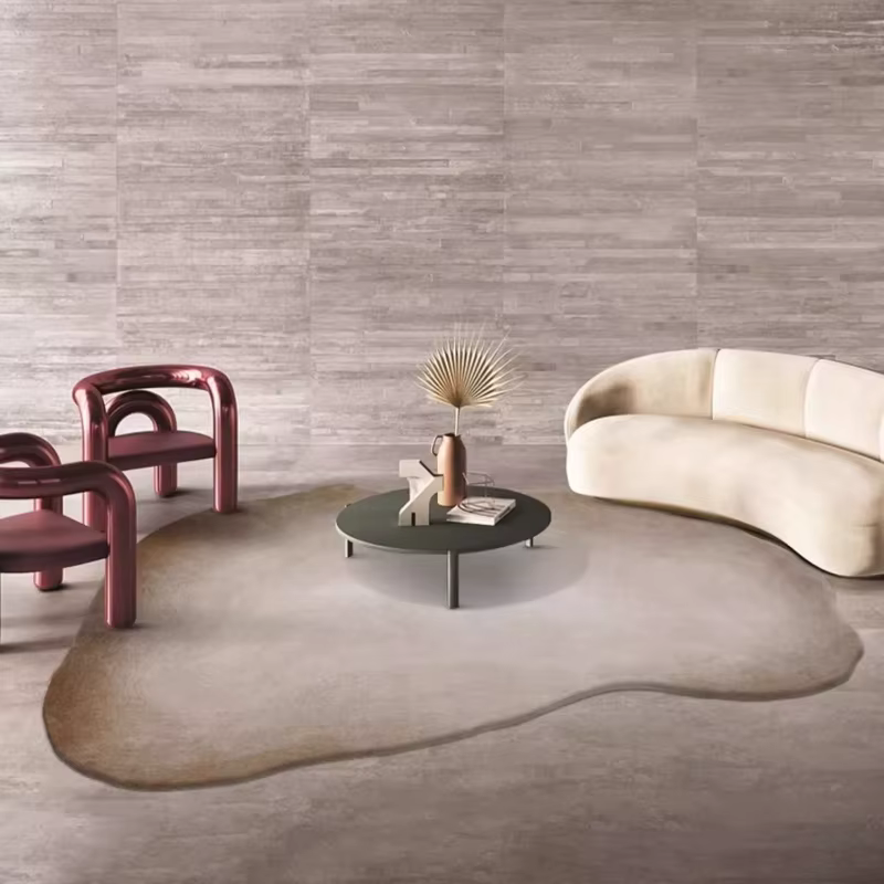 Wine-sabi-Tapis moelleux en peluche de forme irrégulière pour salon, décor de chambre à coucher de luxe, tapis gris, lea, polymères doux Airways